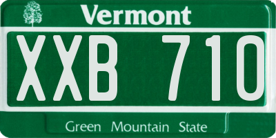 VT license plate XXB710