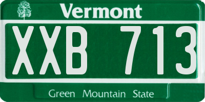 VT license plate XXB713