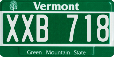 VT license plate XXB718