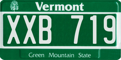 VT license plate XXB719
