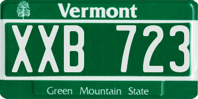 VT license plate XXB723