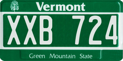 VT license plate XXB724