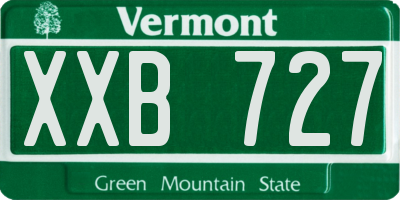 VT license plate XXB727