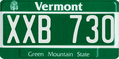 VT license plate XXB730