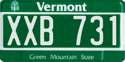 VT license plate XXB731