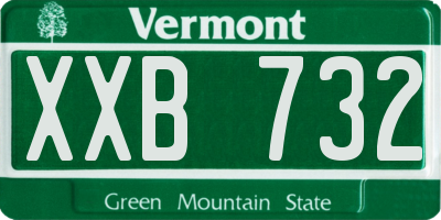 VT license plate XXB732