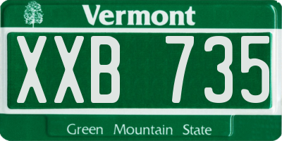 VT license plate XXB735
