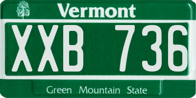 VT license plate XXB736