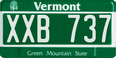 VT license plate XXB737