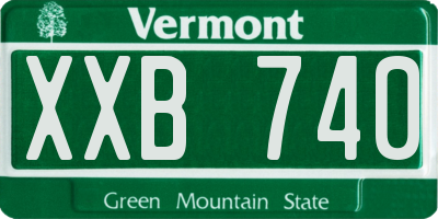 VT license plate XXB740