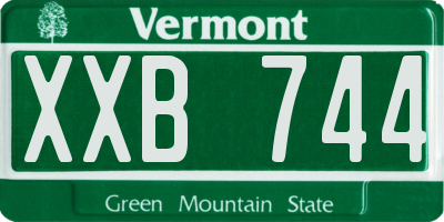 VT license plate XXB744