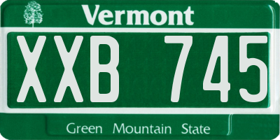 VT license plate XXB745