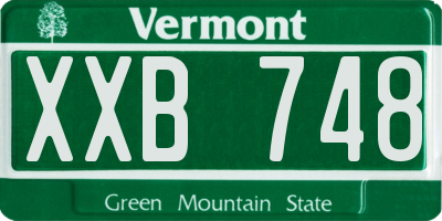VT license plate XXB748
