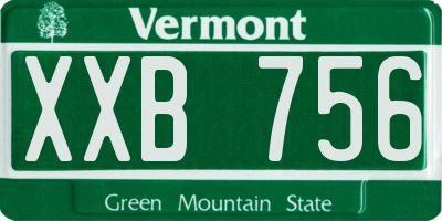 VT license plate XXB756