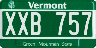 VT license plate XXB757