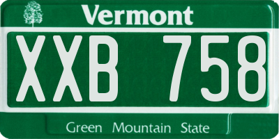 VT license plate XXB758