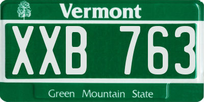 VT license plate XXB763