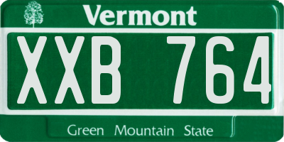 VT license plate XXB764