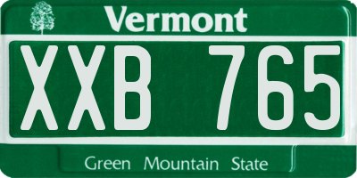 VT license plate XXB765