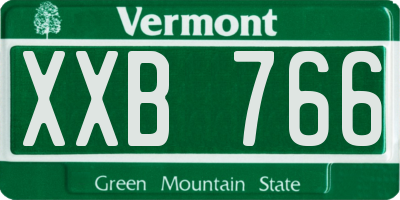 VT license plate XXB766