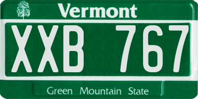 VT license plate XXB767
