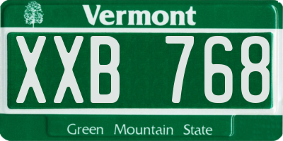 VT license plate XXB768