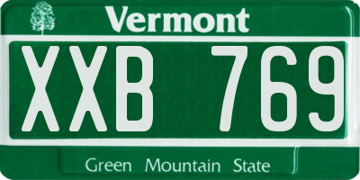VT license plate XXB769