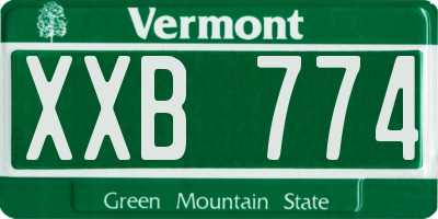 VT license plate XXB774