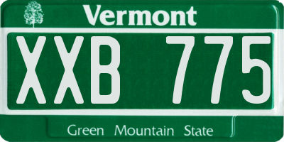 VT license plate XXB775