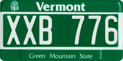 VT license plate XXB776