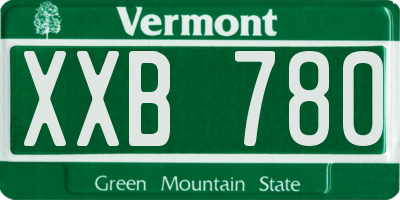 VT license plate XXB780