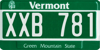 VT license plate XXB781