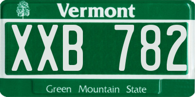 VT license plate XXB782