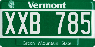 VT license plate XXB785