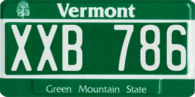 VT license plate XXB786