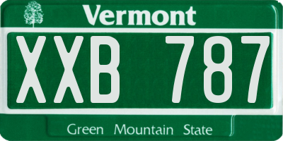VT license plate XXB787