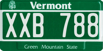 VT license plate XXB788