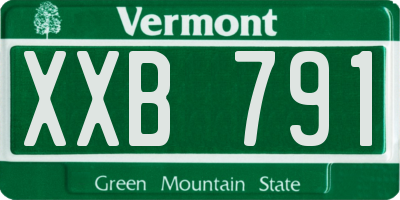 VT license plate XXB791