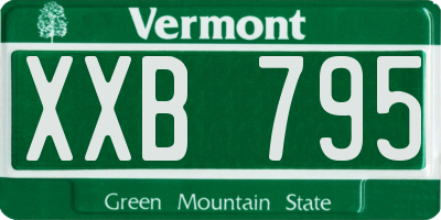 VT license plate XXB795