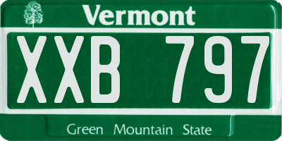 VT license plate XXB797