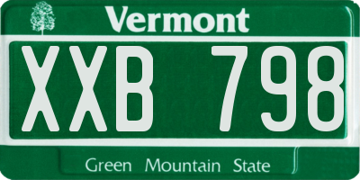 VT license plate XXB798