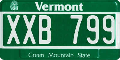VT license plate XXB799