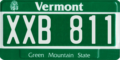 VT license plate XXB811