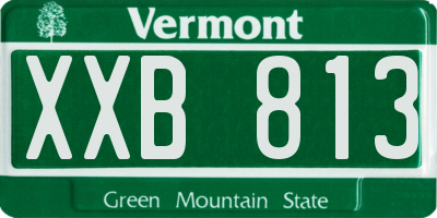VT license plate XXB813