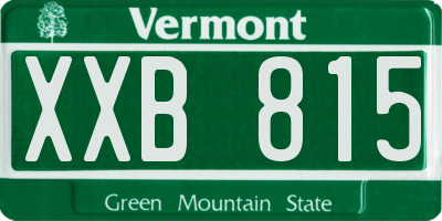 VT license plate XXB815