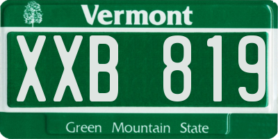 VT license plate XXB819