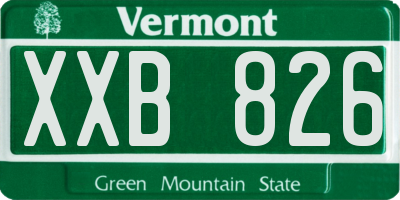 VT license plate XXB826