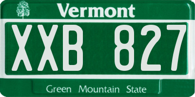 VT license plate XXB827