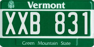 VT license plate XXB831