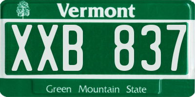 VT license plate XXB837